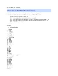 Week 1 Lab Work sheet - Bios-251 Week 1 lab worksheet Part..