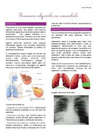 Pneumonia Adquirida na Comunidade: Diagnóstico, Tratamento e Prevenção