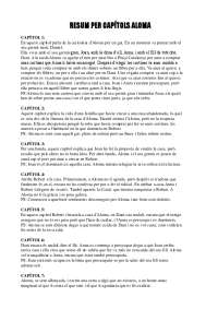 Resumen por capítulos del libro Aloma de Merece Rodereda