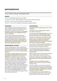 Movimento literário: Parnasianismo