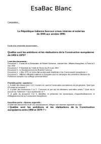 La Construction Européenne : Ambitions et Réalisations (1950-1979)