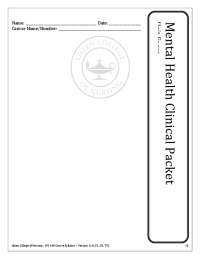 Clinical Packet for mental health
