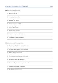 Ejercicios para practicar los comparativos y los superlativos ...