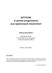 WYTYCZNE w sprawie przygotowania prac dyplomowych ...