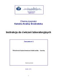 Właściwości fizykochemiczne białek mleka – kazeiny