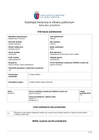Socjologia medycyny w zdrowiu publicznym