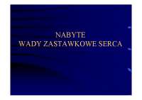 nabyte wady zastawkowe serca
