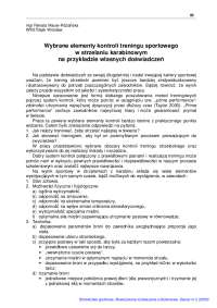 Wybrane elementy kontroli treningu sportowego w strzelaniu ...