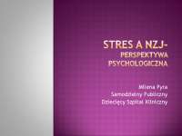 Stres a nzj- perspektywa psychologiczna