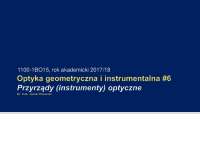 Optyka geometryczna i Instrukm