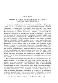 ewolucja teorii rozmieszczenia przemysłu