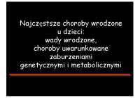 Najczęstsze choroby wrodzone u dzieci: wady ...