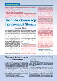 Techniki obserwacji i prezentacji S³ońca