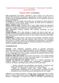 Riassunto dalla comunicazione al linguaggio