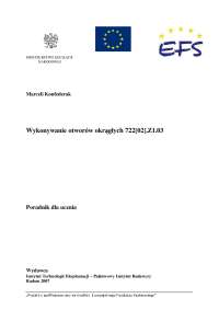 Wykonywanie otworów okrągłych 722[02].Z1.03