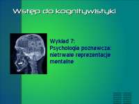 Psychologia poznawcza: nietrwałe reprezentacje mentalne