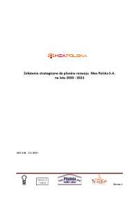 Założenia strategiczne do planów rozwoju Mex Polska S.A. na ...