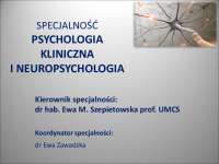 Psychologia kliniczna i neuropsychologia