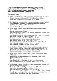 „Faust” Johanna Wolfganga Goethego