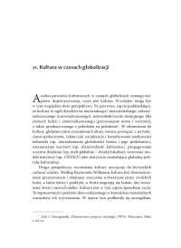 21. Kultura w czasach globalizacji