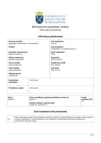 Biomedyczne Podstawy Rozwoju: Karta Opisu dla Pedagogiki
