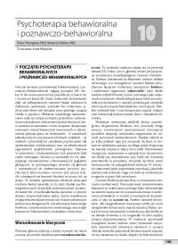 Psychoterapia behawioralna i poznawczo