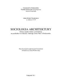 SOCJOLOGIA ARCHITEKTURY