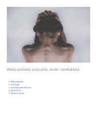 Wady postawy: przyczyny, skutki i profilaktyka