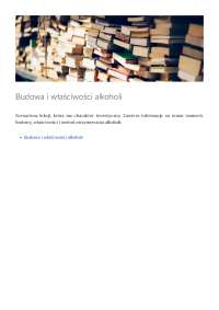 Budowa i właściwości alkoholi