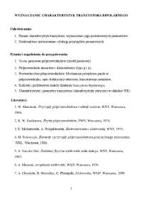 wyznaczanie charakterystyk tranzystora bipolarnego