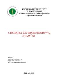 Choroba zwyrodnieniowa stawów