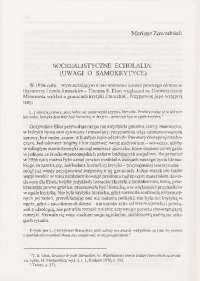 Socrealistyczne echolalia. (Uwagi o samokrytyce)