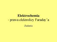 Elektrochemia - prawa elektrolizy Faraday'a