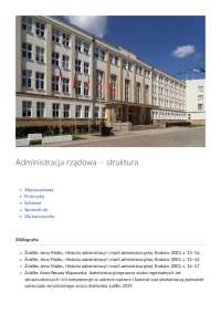Administracja rządowa – struktura