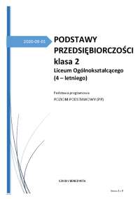 PODSTAWY PRZEDSIĘBIORCZOŚCI klasa 2