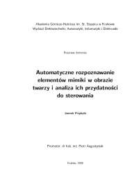 Automatyczne rozpoznawanie elementów mimiki w obrazie ...