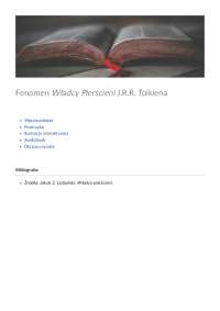 Fenomen Władcy Pierścieni J.R.R. Tolkiena