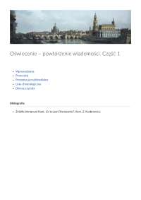 Oświecenie – powtórzenie wiadomości. Część 1