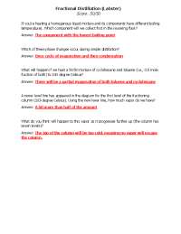 Fractional Distillation (Labster) for Analytical Chemistry