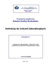 Chemia Środowiska - Fosforany w Środowisku: Ćwiczenie Laboratoryjne