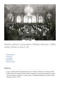 Między młotem a kowadłem. Polityka Niemiec i ZSRS wobec ...