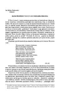 Katastrofizm Trzech zim Czesława Miłosza