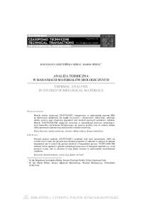 Analiza termiczna w badaniach materiałów biologicznych