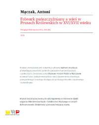 Folinark pańszczyźniany a wieś ш Prusach Królewskich in XVI ...