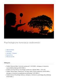 Psychologiczne koncepcje osobowości