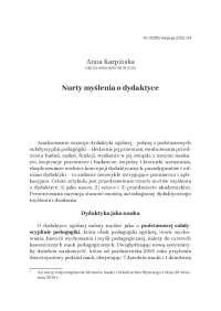 Nurty myślenia o dydaktyce
