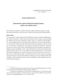 Joanna Juchniewicz1 Instrumenty realizacji funkcji kontrolnej ...