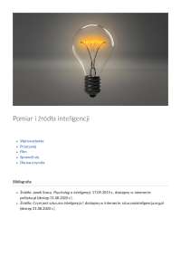 Pomiar i źródła inteligencji