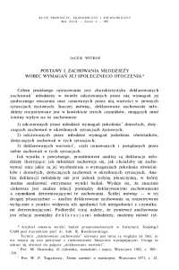 POSTAWY I ZACHOWANIA MŁODZIEŻY WOBEC WYMAGAŃ ...