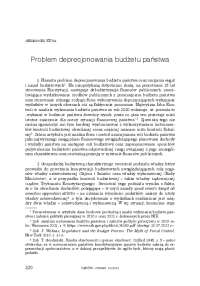 Problem deprecjonowania budżetu państwa